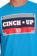 'Cinch' Men's Screen Print T-Shirt - Turquoise