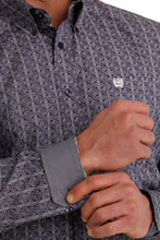 'Cinch' Men's Geo Print Classic Fit Button Down - Purple