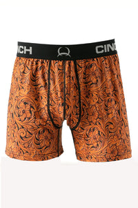 'Cinch' Men's 5" Loose Fit Leather Boxer Briefs - Brown