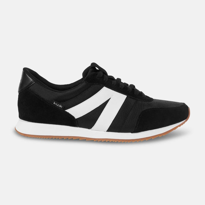 'KIZIK' Unisex Milan Nylon Sneaker - Black / White