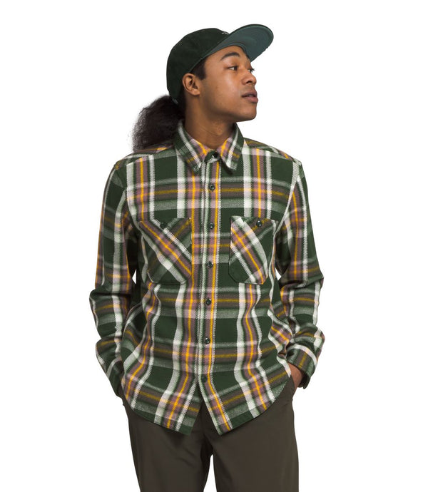 'The North Face' Men's Valley Twill Flannel Button Down - Pine Needle