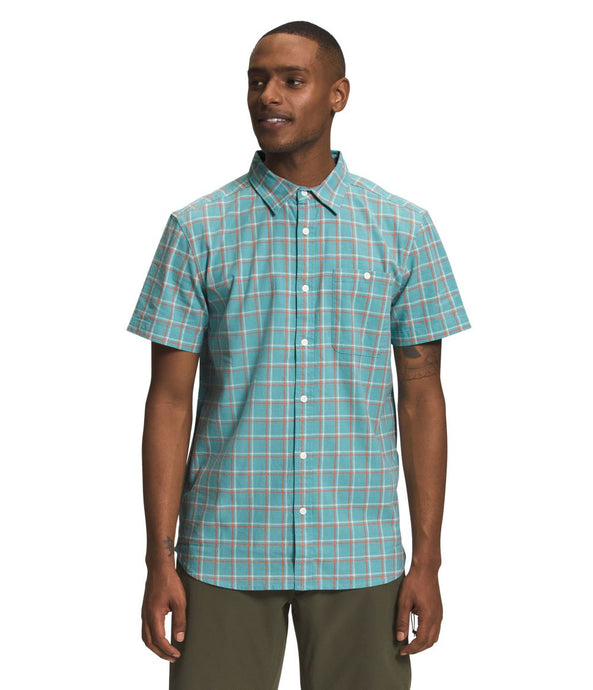 'The North Face' Men's Loghill Button Down - Reef Waters Plaid
