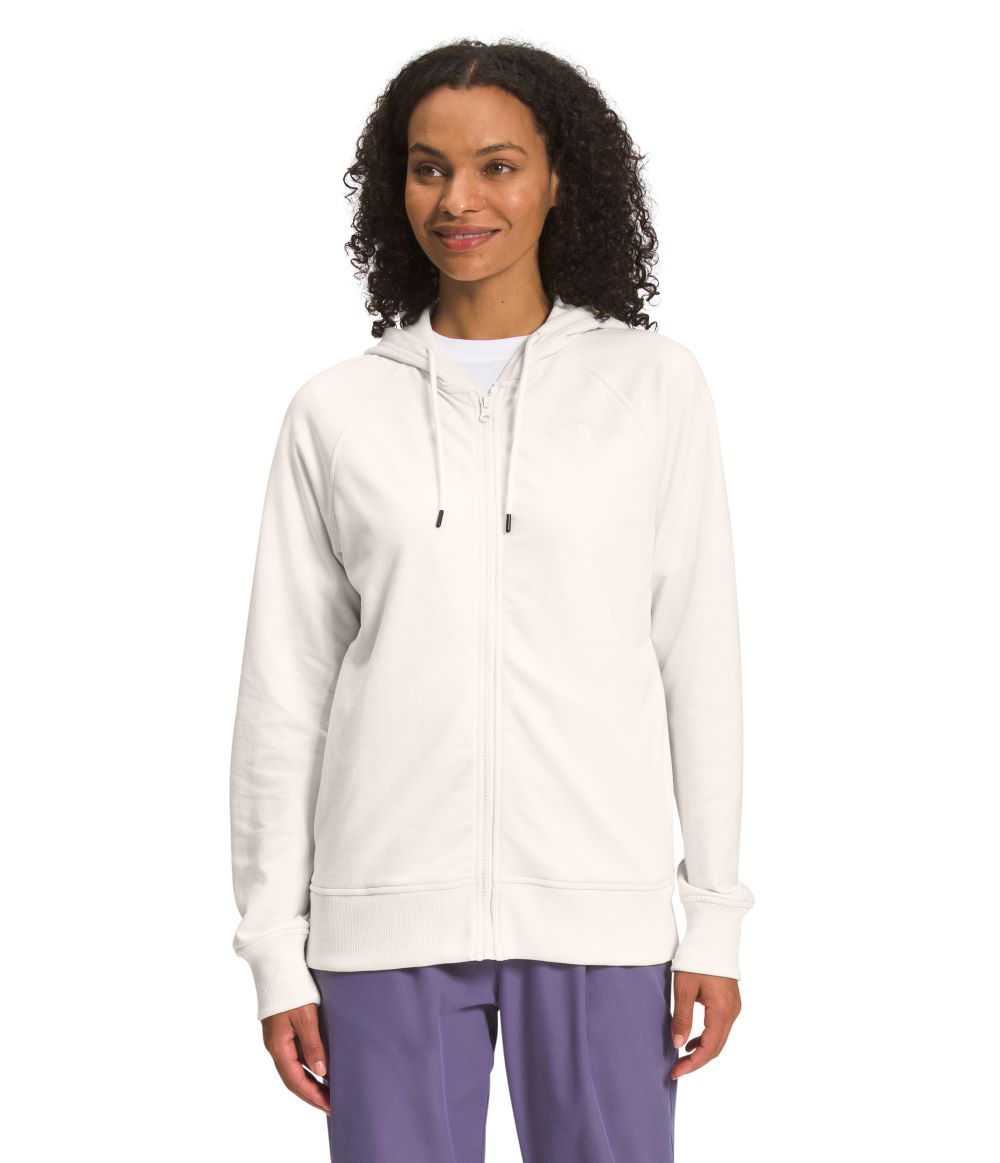 'The North Face' Women's Simple Logo Fleece Full Zip Hoodie - Gardenia White