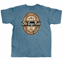 'Old Guys Rule' Men's Still Crazy After All These Beers Vintage Tee - Heather Indigo