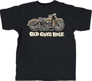 'Old Guys Rule' Men's Panhead Vintage Tee - Black