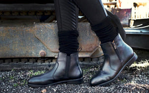 'Xena Workwear' Women's Omega EH Pull On Steel Toe - Black