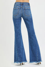 'Risen' Women's Mid Rise Flare Jeans - Dark Wash