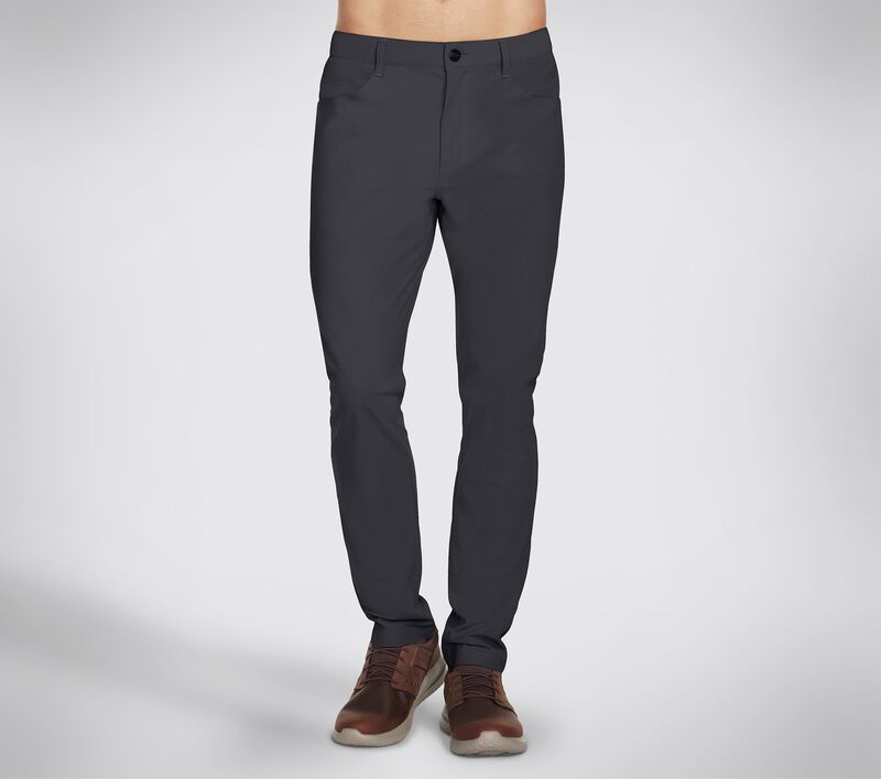 'Skechers' Men's GO WALK Premium 5 Pocket Pant - Black / Charcoal