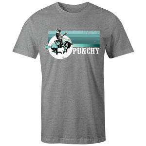 'Hooey' Men's "Punchy" Logo T-Shirt - Grey / Turquoise