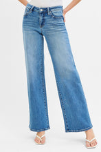 'Risen' Women's Nova Low Rise Wide Leg Jeans - Medium Blue