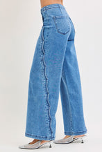 'Risen' Women's High Rise Wide Leg Jeans - Medium Blue
