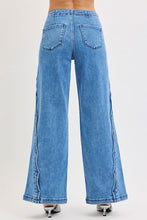 'Risen' Women's High Rise Wide Leg Jeans - Medium Blue (Plus Size)
