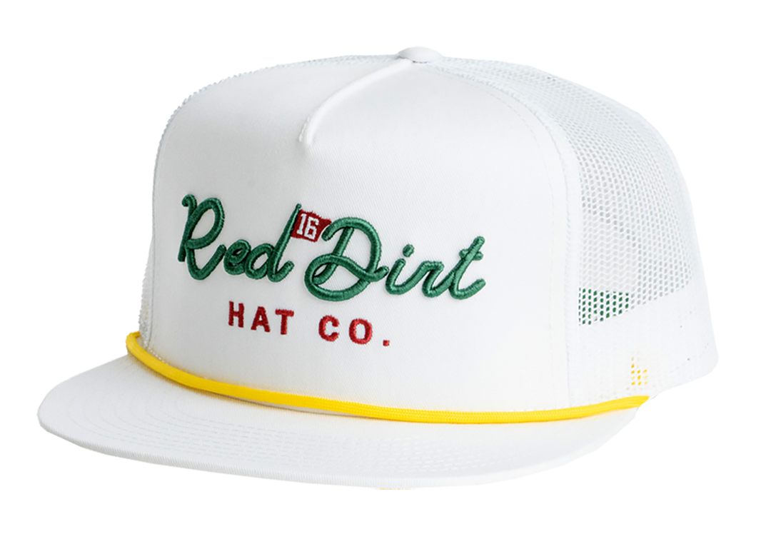 'Red Dirt Hat Company' Men's Birdie Cap - White / Green
