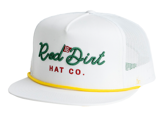 'Red Dirt Hat Company' Men's Birdie Cap - White / Green