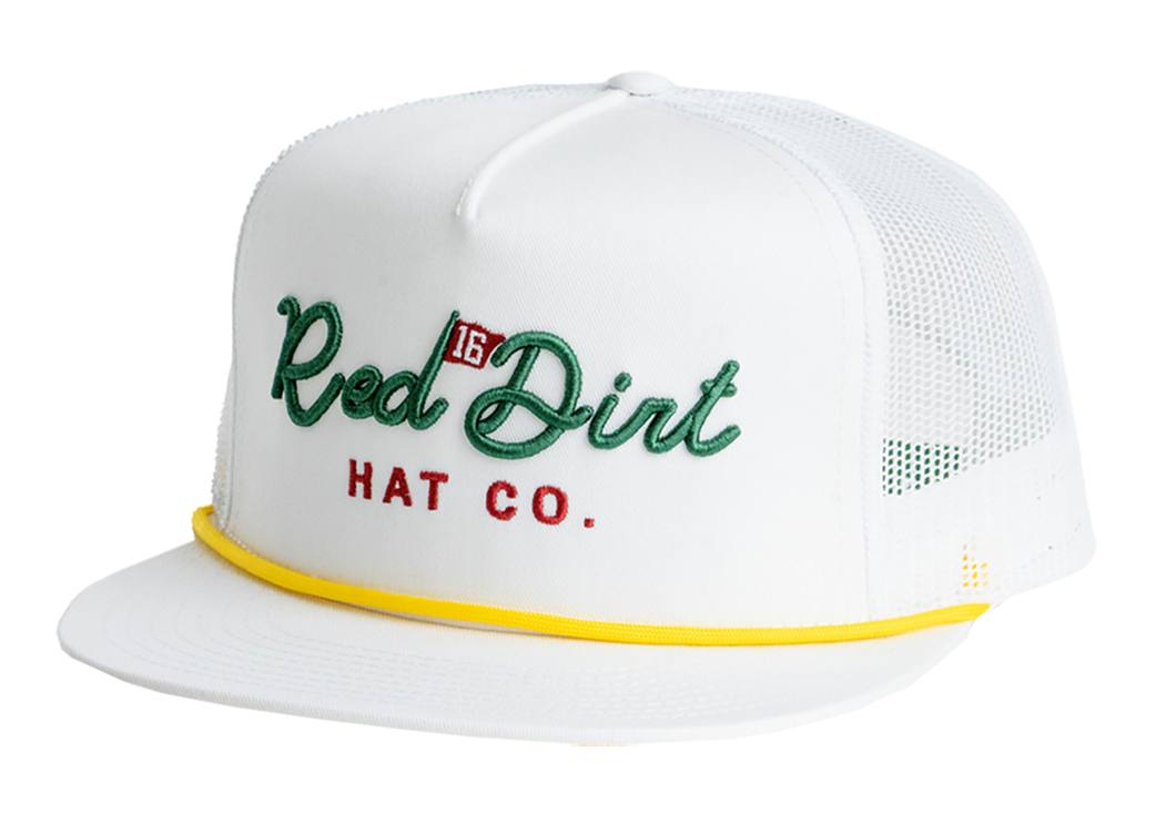 'Red Dirt Hat Company' Men's Birdie Cap - White / Green