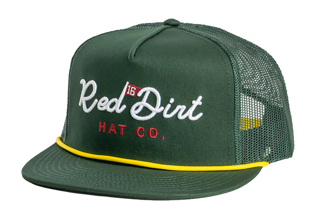 'Red Dirt Hat Company' Men's Hole In One Cap - Green / Yellow