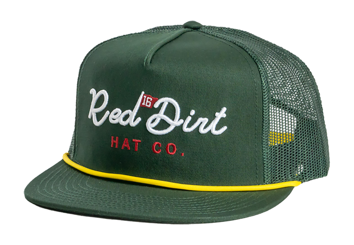 'Red Dirt Hat Company' Men's Hole In One Cap - Green / Yellow