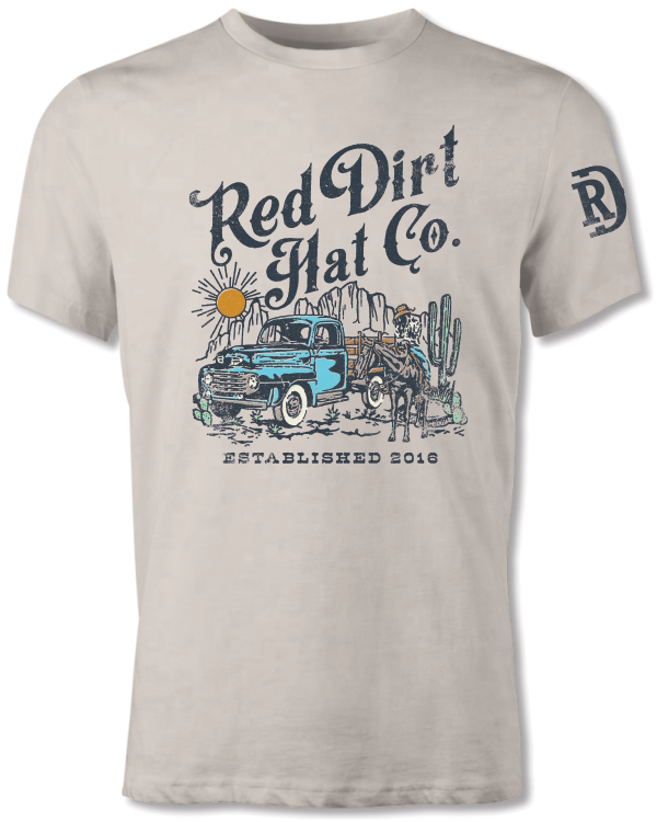 'Red Dirt Hat Company' Men's Rust Bucket Short Sleeve - Tan