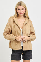 'Risen' Women's Boxy Hooded Jacket - Sahara
