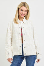 'Risen' Women's Oversized Denim Jacket - Vanilla