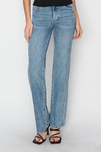 'Risen' Women's Mid Rise Straight Leg Jeans - Medium Blue