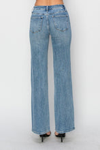 'Risen' Women's Mid Rise Straight Leg Jeans - Medium Blue