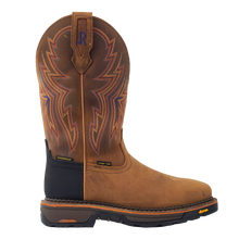 'R Watson Boots' Men's 12" Square Toe Cowboy Boot CT WP - Tan
