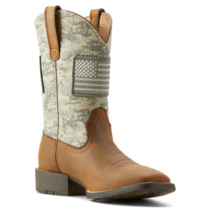 'Ariat' Men's Sport Patriotic Western Square Toe - Camo