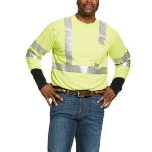 'Ariat' Men's FR Hi-Vis T-Shirt - Hi-Vis Yellow