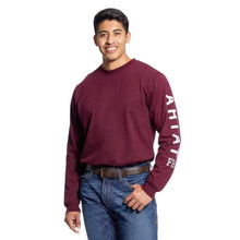 'Ariat' Men's FR Roughneck Skull Logo T-Shirt - Malbec