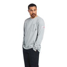 'Ariat' Men's FR Max Protect Inherent T-Shirt - Heather Grey