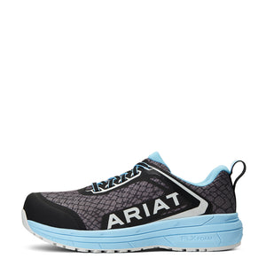 'Ariat' Women's Outpace  Shift EH Comp Toe - Grey Snake Print / Blue