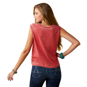 'Ariat' Women's All American Tank - Equestrian Red