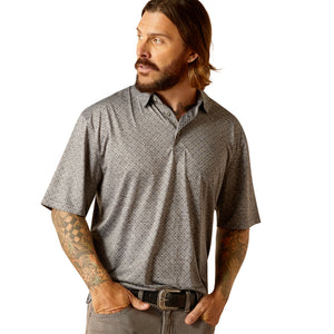 'Ariat' Men's Charger 2.0 Printed Polo - Micro Chip