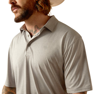 'Ariat' Men's Charger 2.0 Polo - Silver Lining