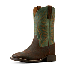 'Ariat' Men's 11" Amos Western Square Toe - Brown / Green