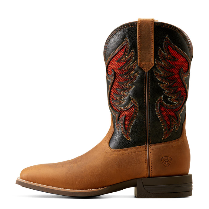 'Ariat' Cowpuncher Venttek Square Toe - Sorrel / Black