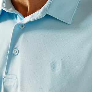 'Ariat' Men's 360 Airflow Polo - Sheltering Sky