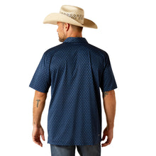 'Ariat' Men's Charger 2.0 Printed Polo - Dress Blues