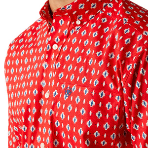 'Ariat' Men's Decker Classic Fit Button Down - Beacon Red