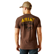 'Ariat' Men's Ariat 'Bison Sketch Shield' T-Shirt - Brown Heather