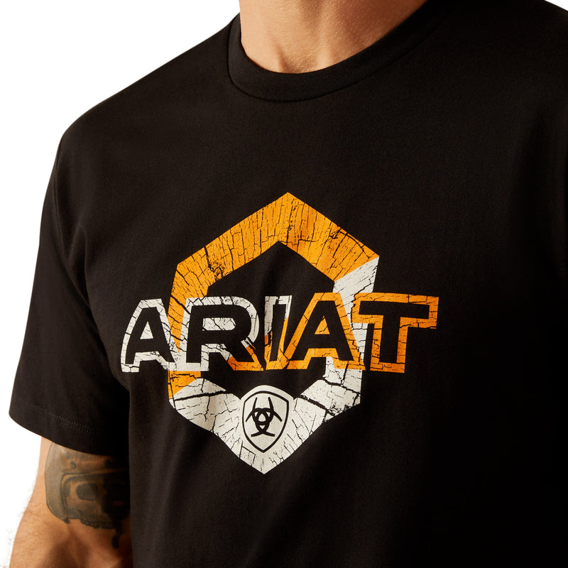 'Ariat' Men's Ariat 'Hexstatic' T-Shirt - Black