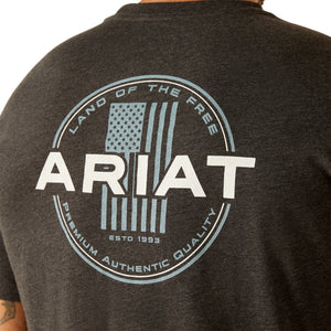 'Ariat' Men's Ariat 'Roundabout' T-Shirt - Charcoal Heather