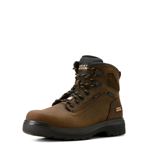 'Ariat' Men's Turbo 6" WP Carbon Toe Work Boot - Brown