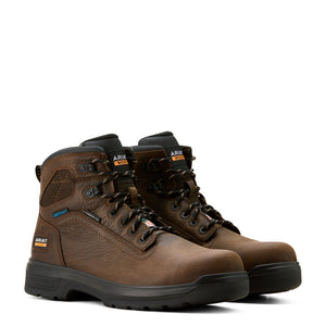 'Ariat' Men's Turbo 6" WP Carbon Toe Work Boot - Brown