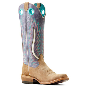'Ariat' Women's 14" Futurity Fort Worth Western Narrow Cutter Toe - Truly Taupe / Lavender Fields