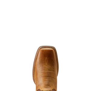 'Ariat' Women's 12" Round Up Ruidoso Western Square Toe - Pearl / Burnished Chestnut