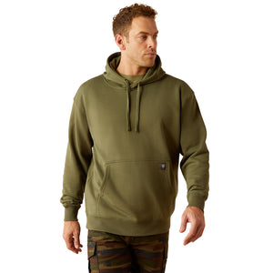 'Ariat' Men's Rebar Workman Hoodie - Four Leaf CLover