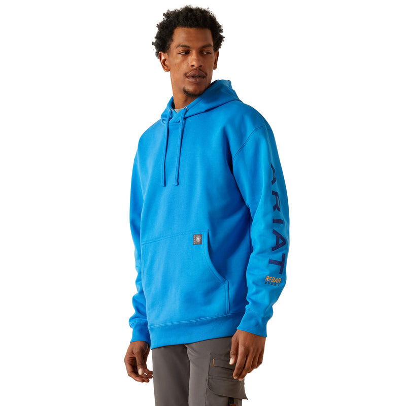 'Ariat' Men's Rebar Graphic Hoodie - French Blue