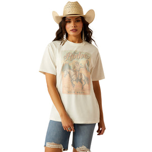 'Ariat' Women's Rodeo T-Shirt - Cloud Dancer